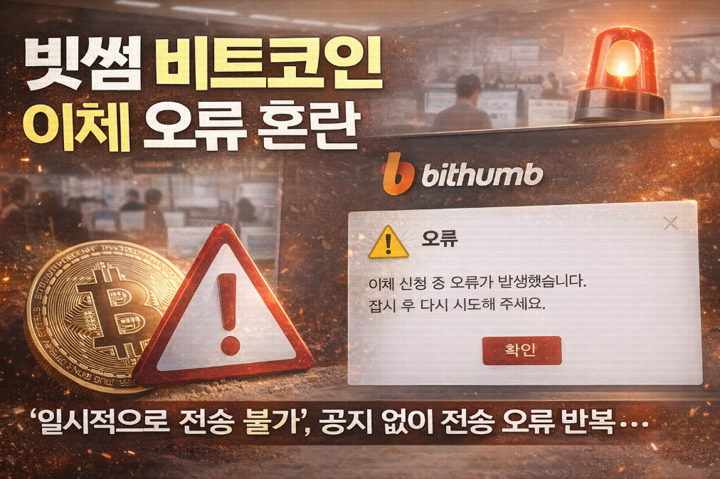 빗썸 비트코인 이체 오류, 지금 확인해야 할 3가지