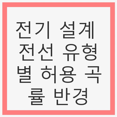 허용 곡률 반경 가이드