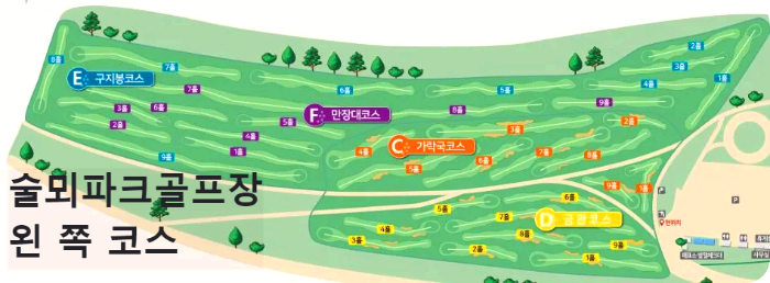 술뫼파크골프장 코스 C, D, E, F