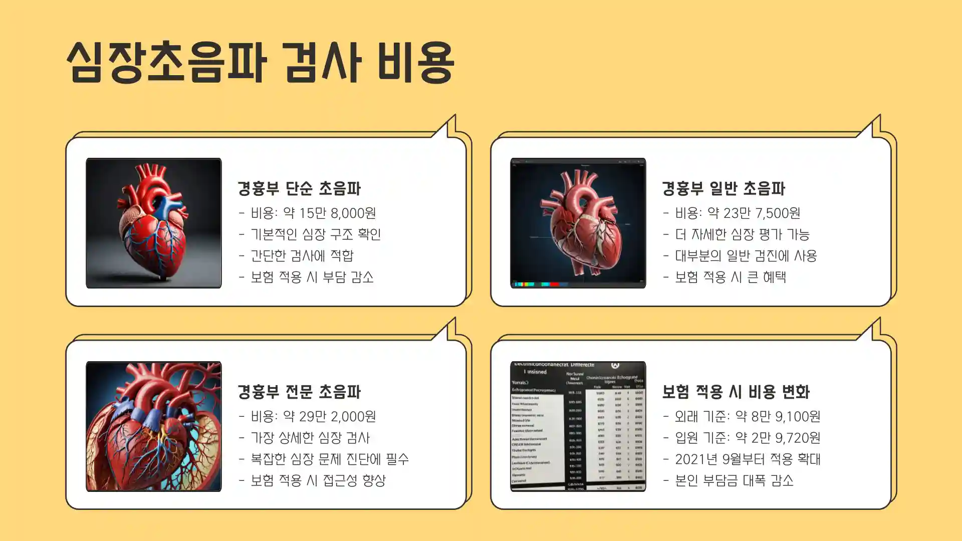 심장초음파 검사비용 보험적용