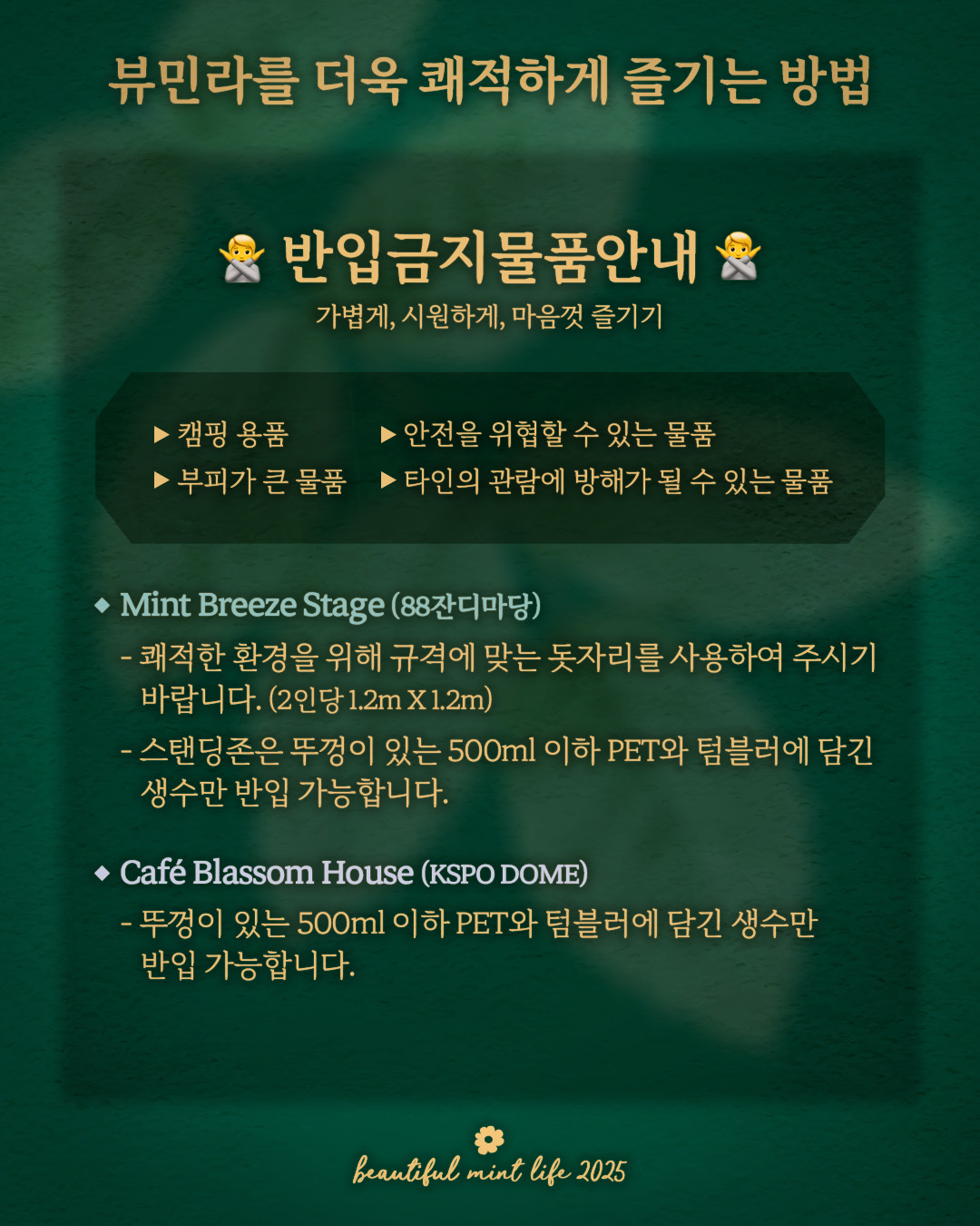 뷰티풀 민트 라이프 2025