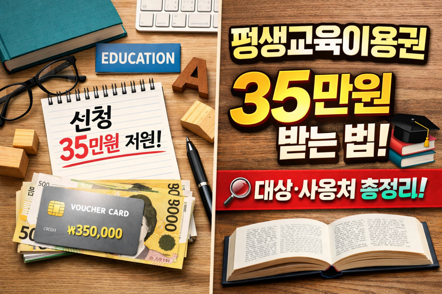 평생교육이용권 35만원 신청방법 총정리 대상&middot;사용처까지 한 번에!