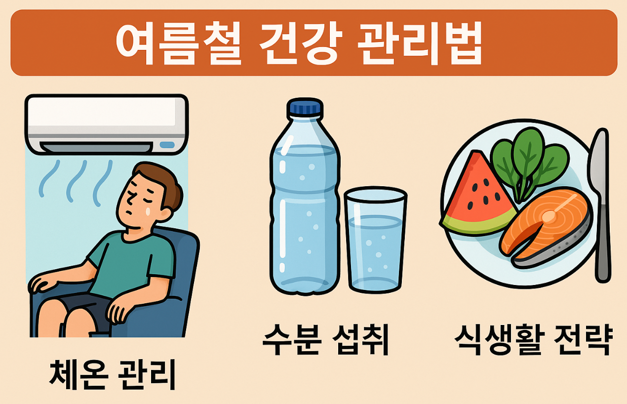 여름철 건강 관리 관련 사진