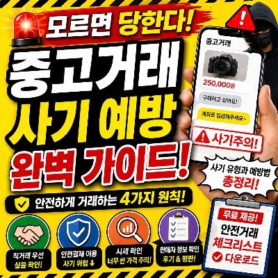 모르면 당한다! 중고거래 사기 예방 노하우와 실전 팁