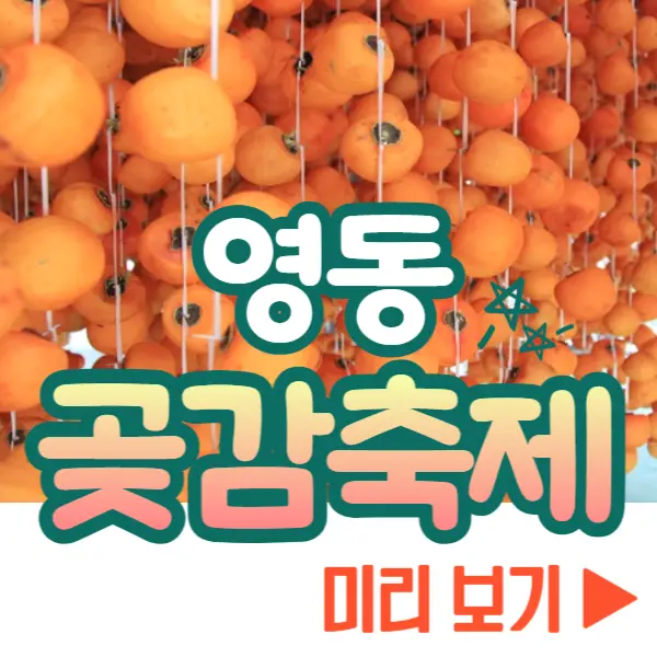 영동곶감축제 미리 보기