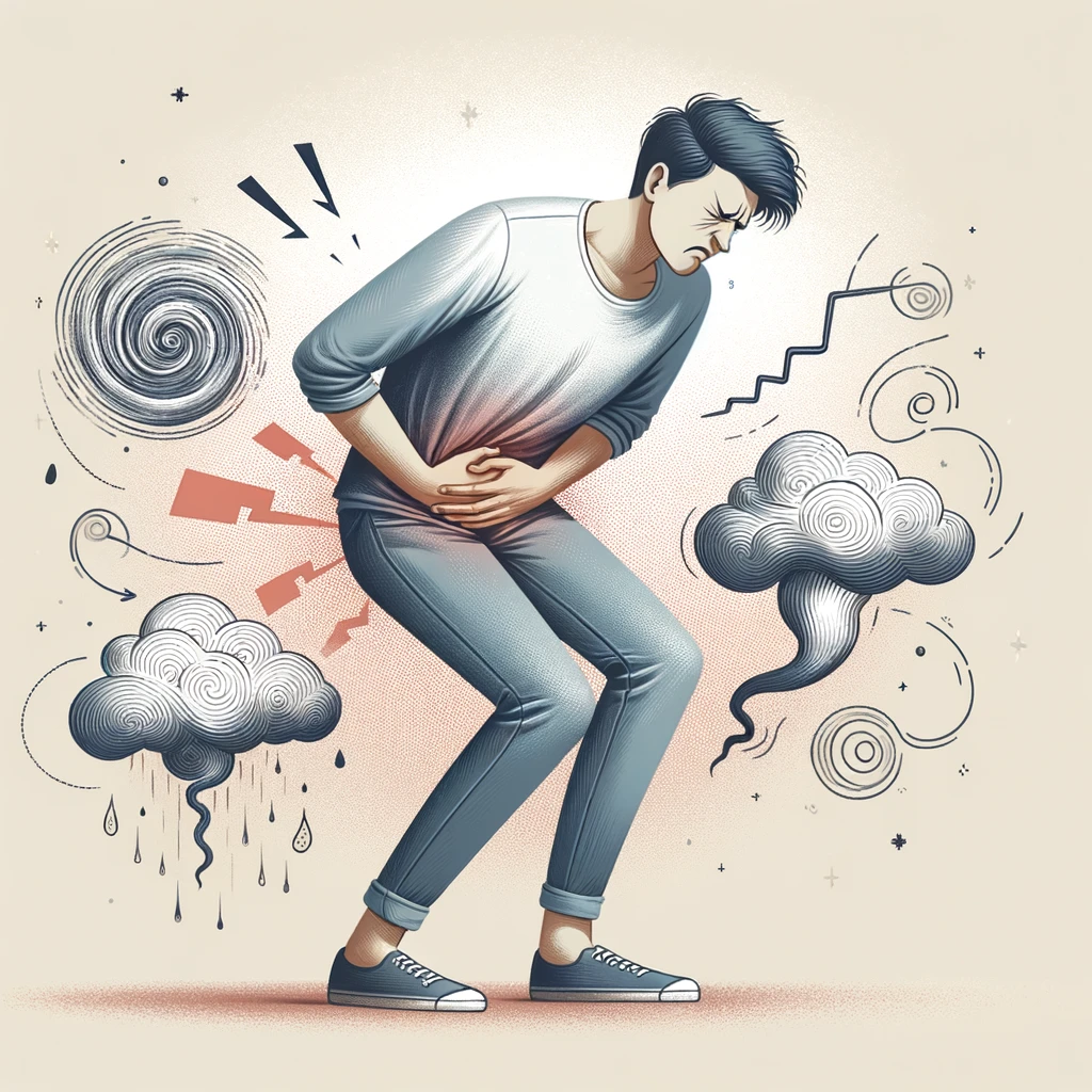 설사나 복부 팽만감