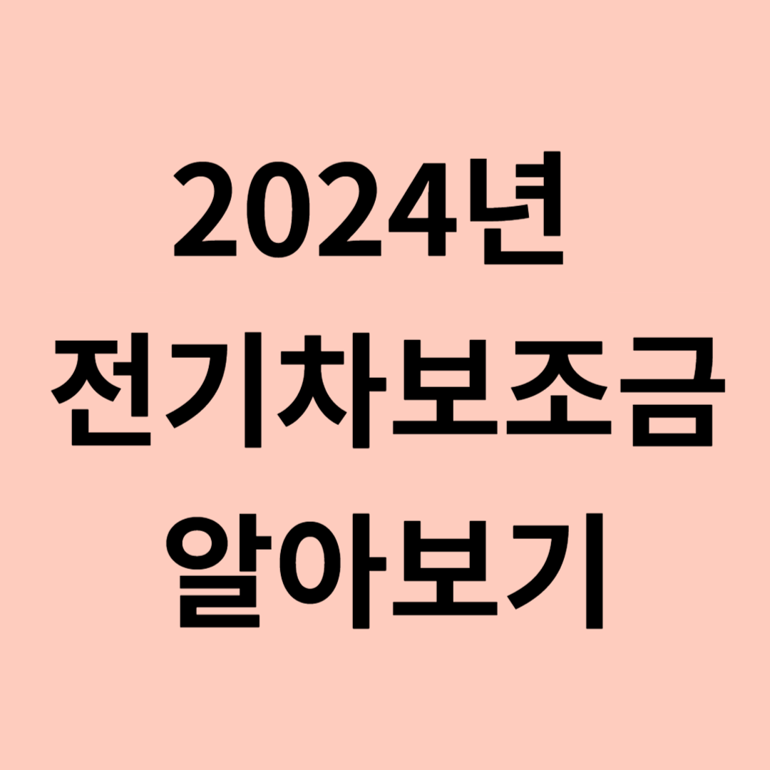 2024년전기차보조금