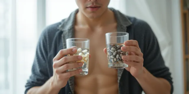 유산균 복용 후 깨끗한 대장내시경 결과를 보고 기뻐하는 모습