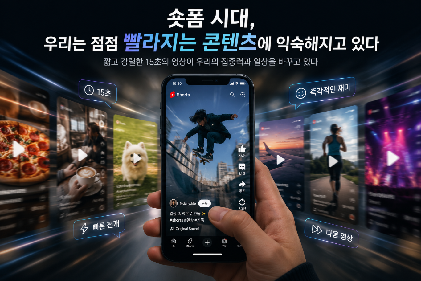 숏폼 시대, 우리는 점점 빨라지는 콘텐츠에 익숙해지고 있다