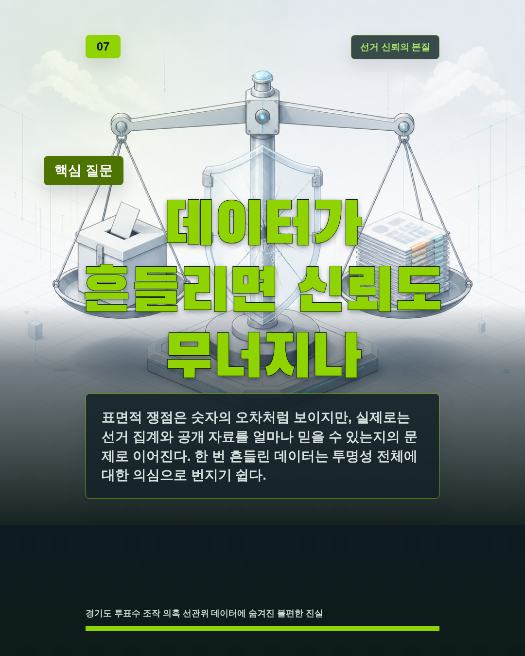 데이터가 흔들리면 신뢰도 무너지나