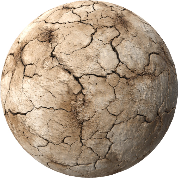 Dry, cracked ground texture