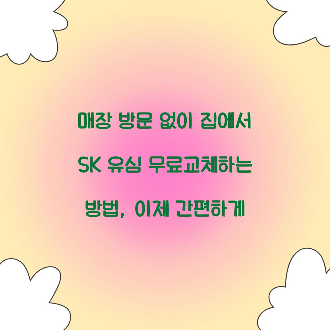 매장 방문 없이 집에서 SK 유심 무료교체하는 방법
