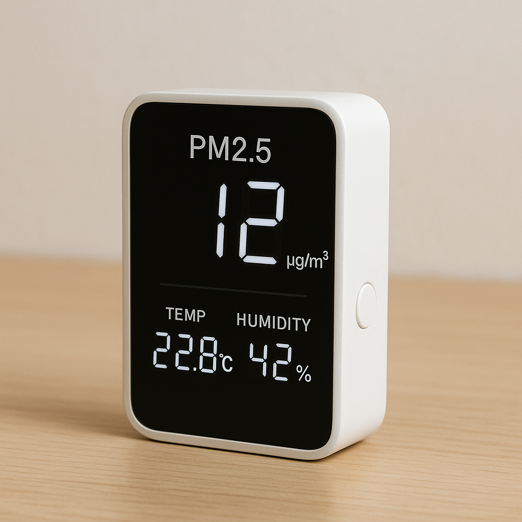 온도와 습도 기능이 있는 초미세먼지 측정기