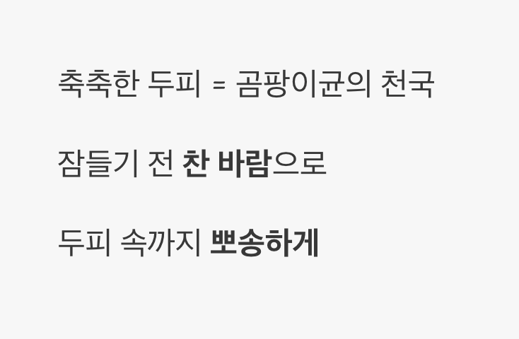 '완벽한 건조'로 마무리하기