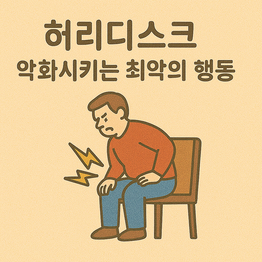 허리디스크 악화시키는 최악의 행동