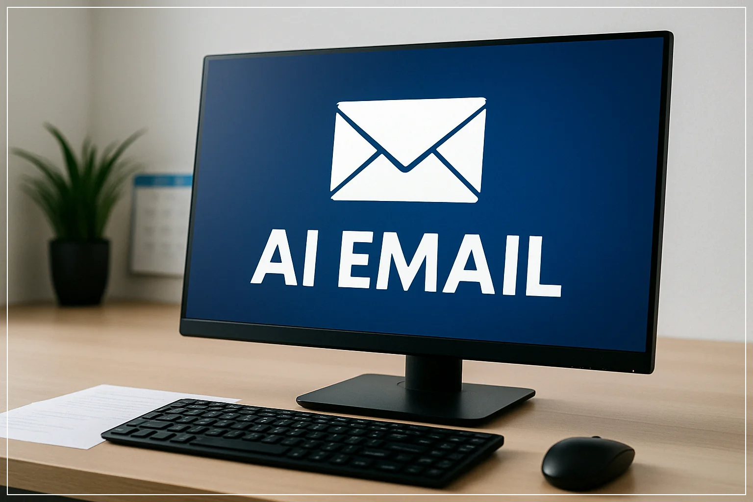 AI 이메일 시스템이 실행 중인 데스크탑 환경
