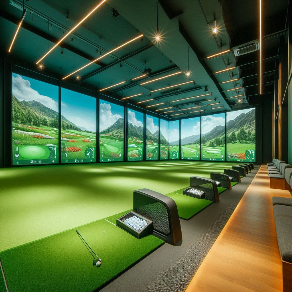실내골프연습장 배경