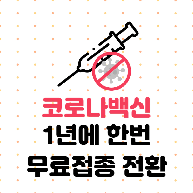 노랑 땡땡이 무늬에 주사와 코로나바이러스 금지가 되어있다.