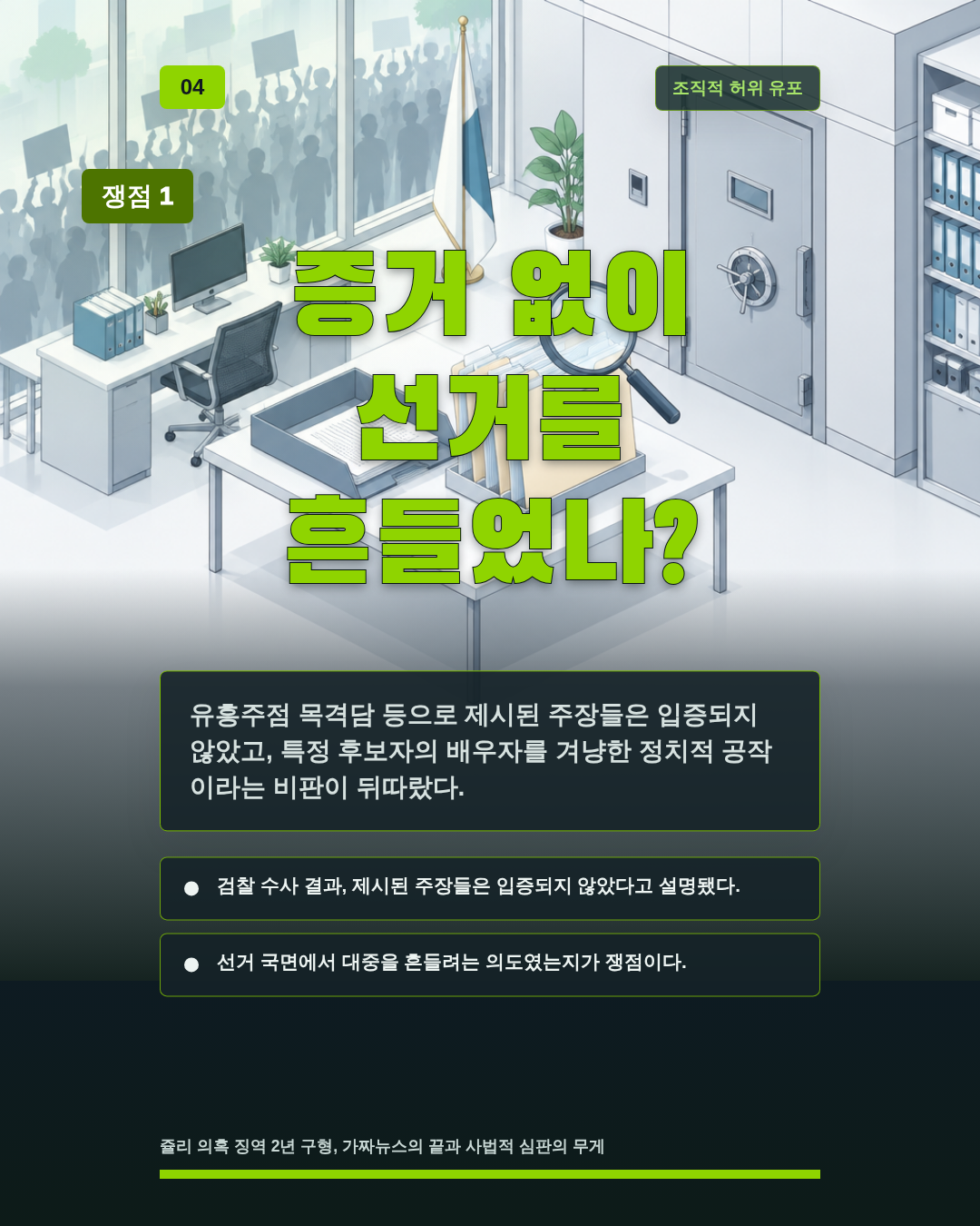 증거 없이 선거를 흔들었나?