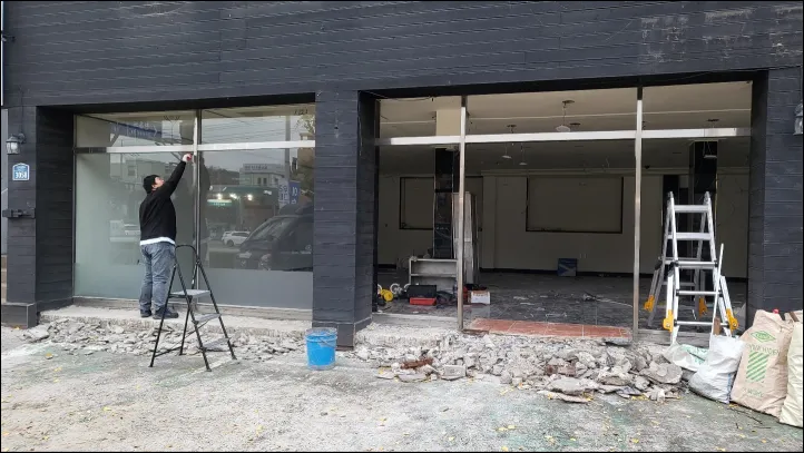 카센타 폴딩도어 작업전