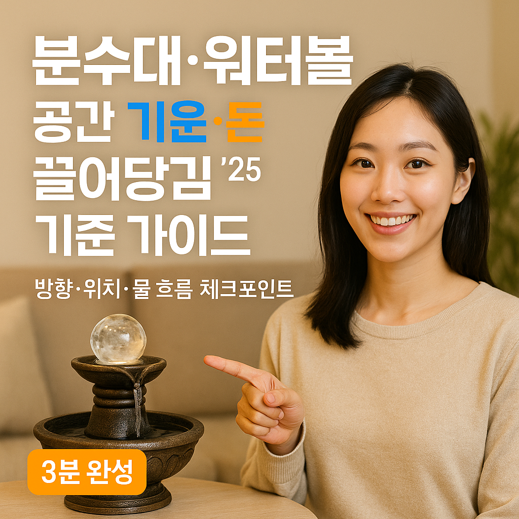 분수대&middot;워터볼 ｜ 공간 기운&middot;돈 끌어당김 &rsquo;25 기준 가이드