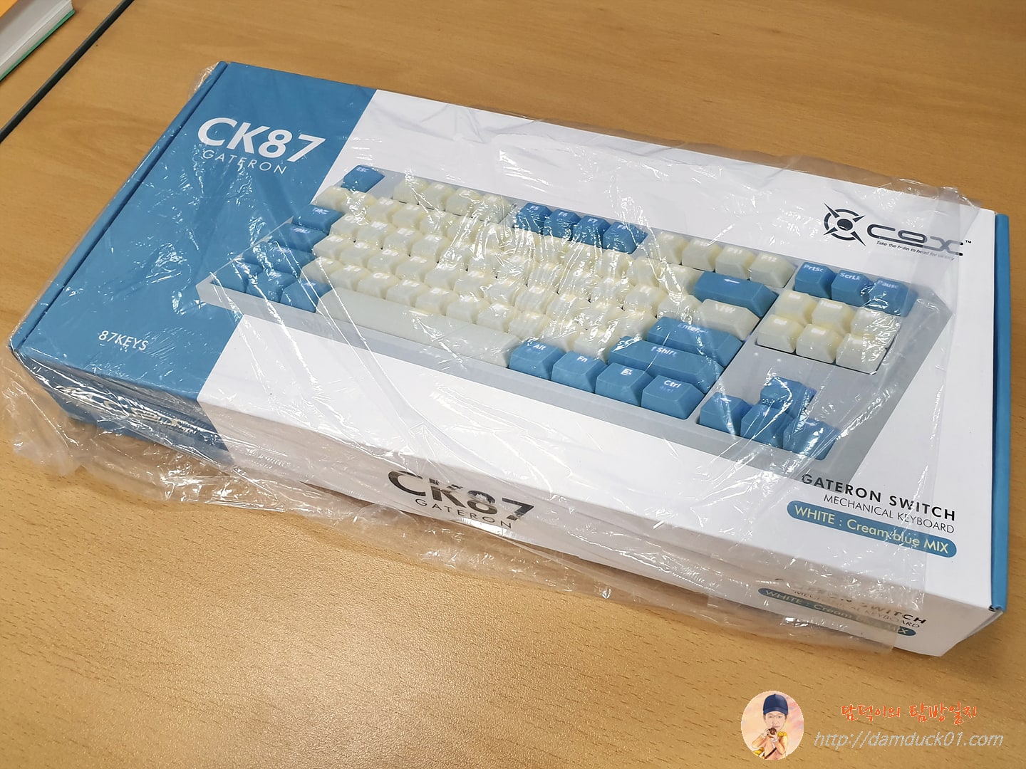 COX 게이트론 LED 게이밍 기계식 키보드 갈축