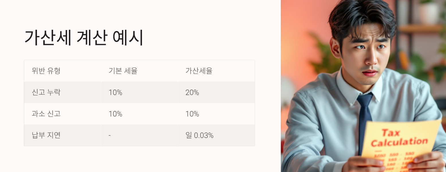 가산세 구조 및 계산 예시