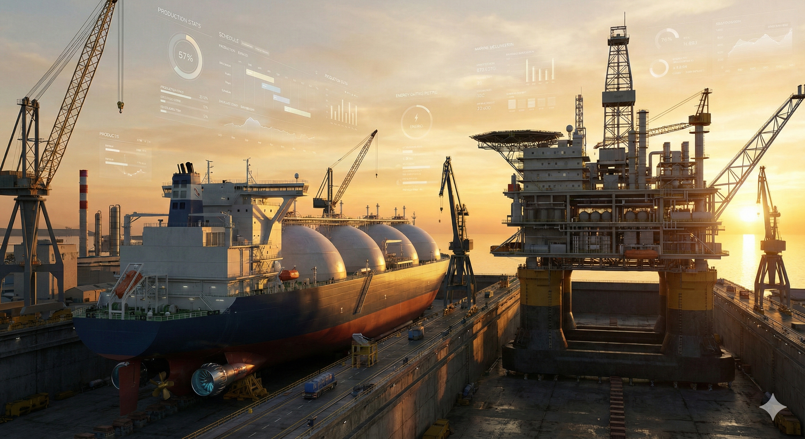 한화오션 친환경 선박 및 고부가가치 해양플랜트 비즈니스 시각화