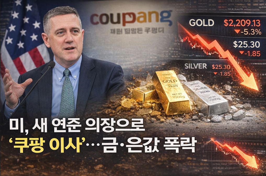쿠팡 이사인 케빈워시 연준 의장에? 금·은값 급락 이유