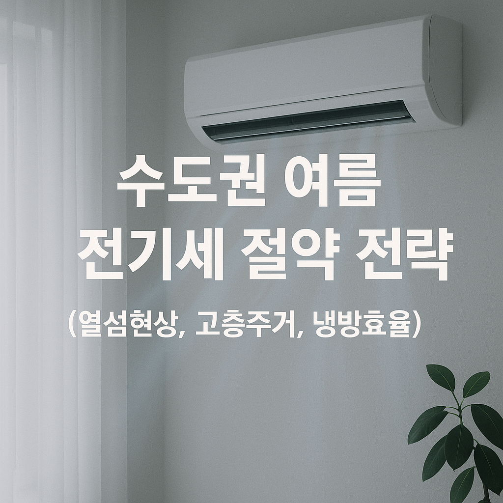 수도권 여름 전기세 절약 전략 (열섬현상, 고층주거, 냉방효율)