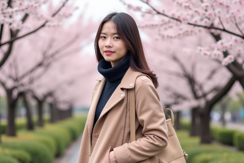 오사카 3월 옷차림 이미지입니다.