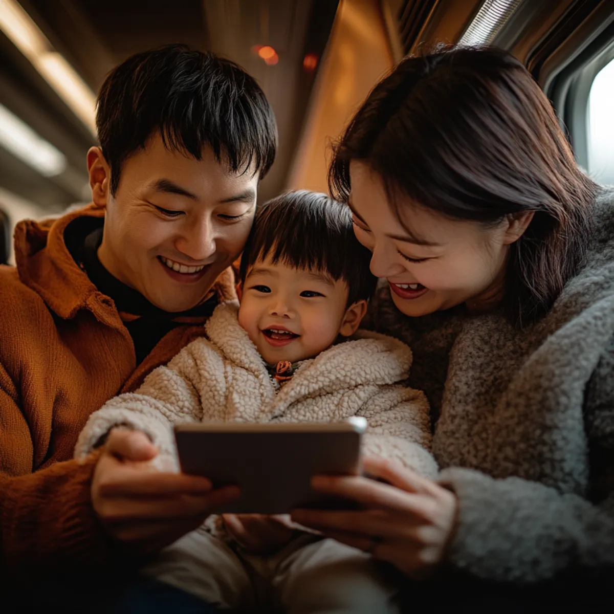 기차에서-태블릿보는-한국가족02