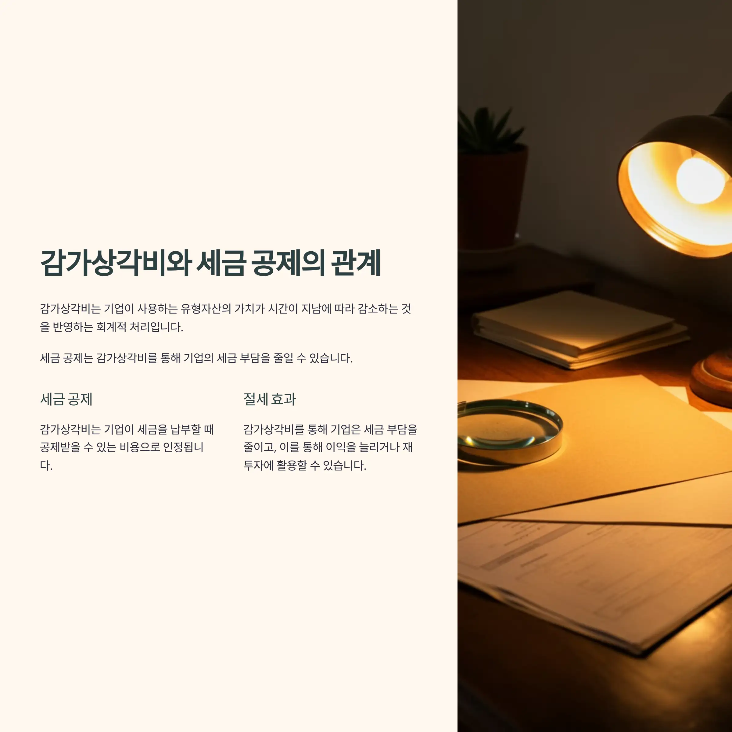 감가상각비와 세금 공제의 관계