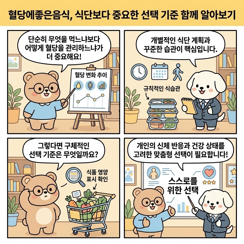 혈당에좋은음식, 식단보다 중요한 선택 기준 함께 알아보기