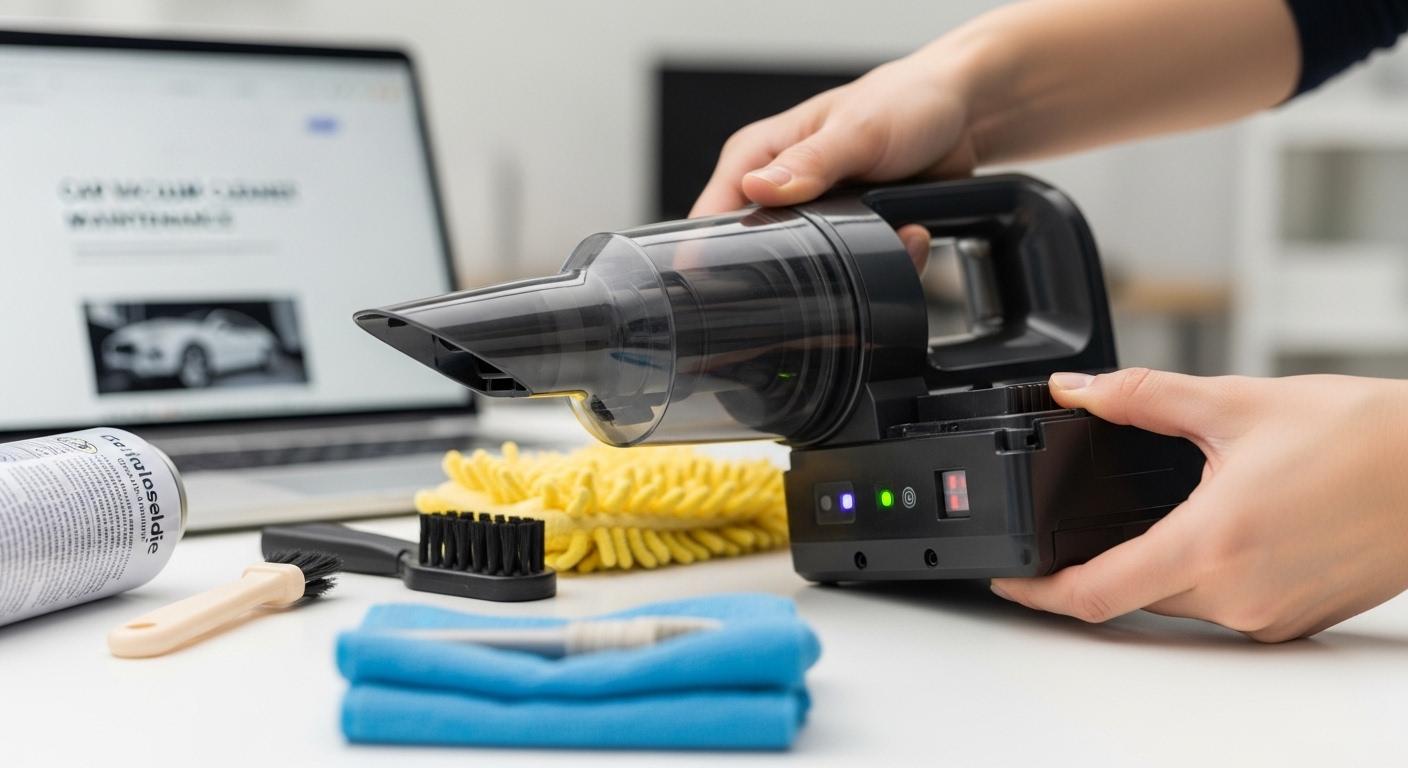 배터리 부족 차량용 청소기 관리 방법