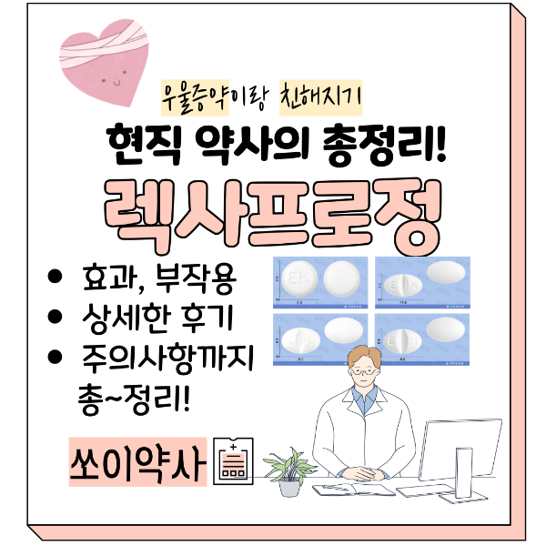 렉사프로정 효과 부작용 후기