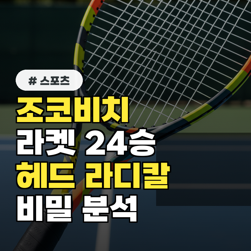 조코비치 라켓 분석 24승을 이끈 헤드 라디칼의 비밀