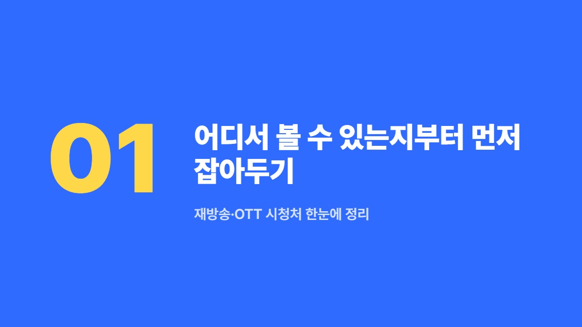 어디서 볼 수 있는지부터 먼저 잡아두기 — 재방송·OTT 시청처 한눈에 정리