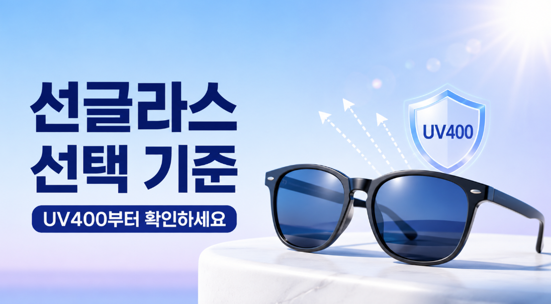 선글라스 선택 기준, 눈 건강 지키려면 UV400부터 확인하세요
