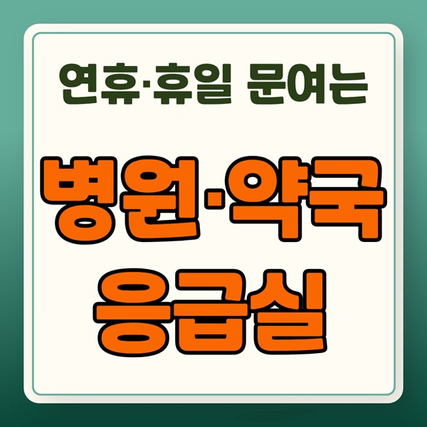 하남&middot;가평 설 연휴 구정 휴일 명절 응급실&middot;약국 찾기