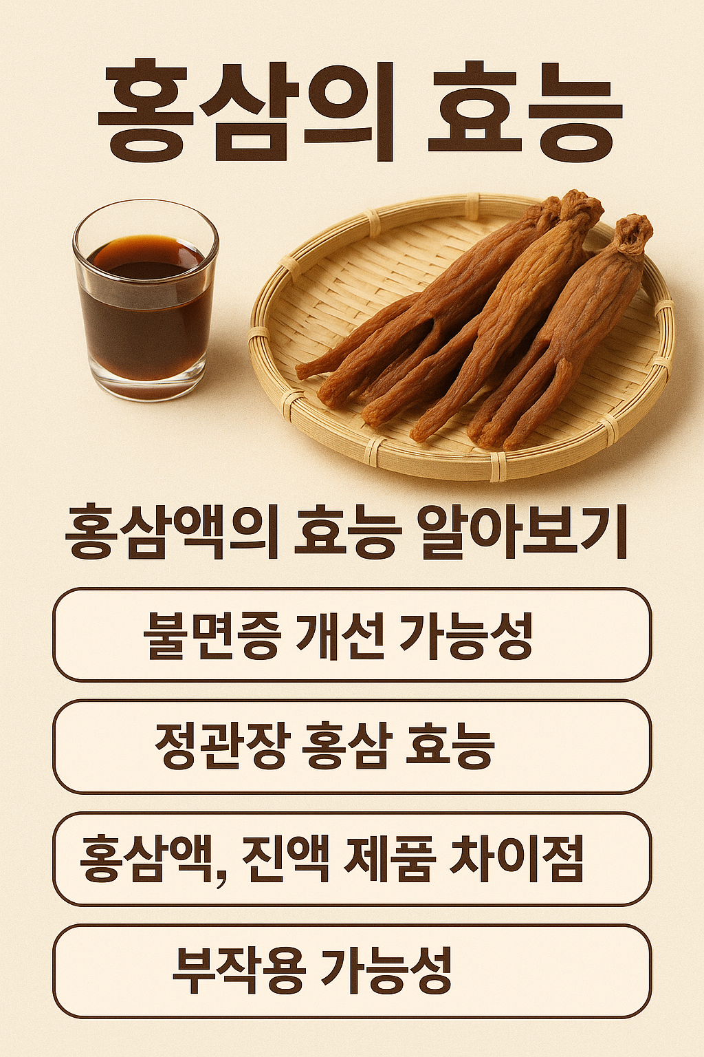 홍삼의 효능