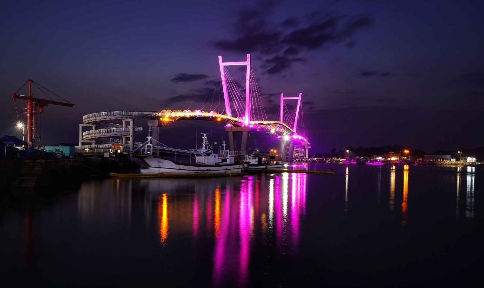 태안 꽃게다리 야경