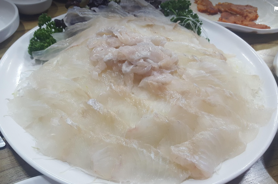광어회의 모습