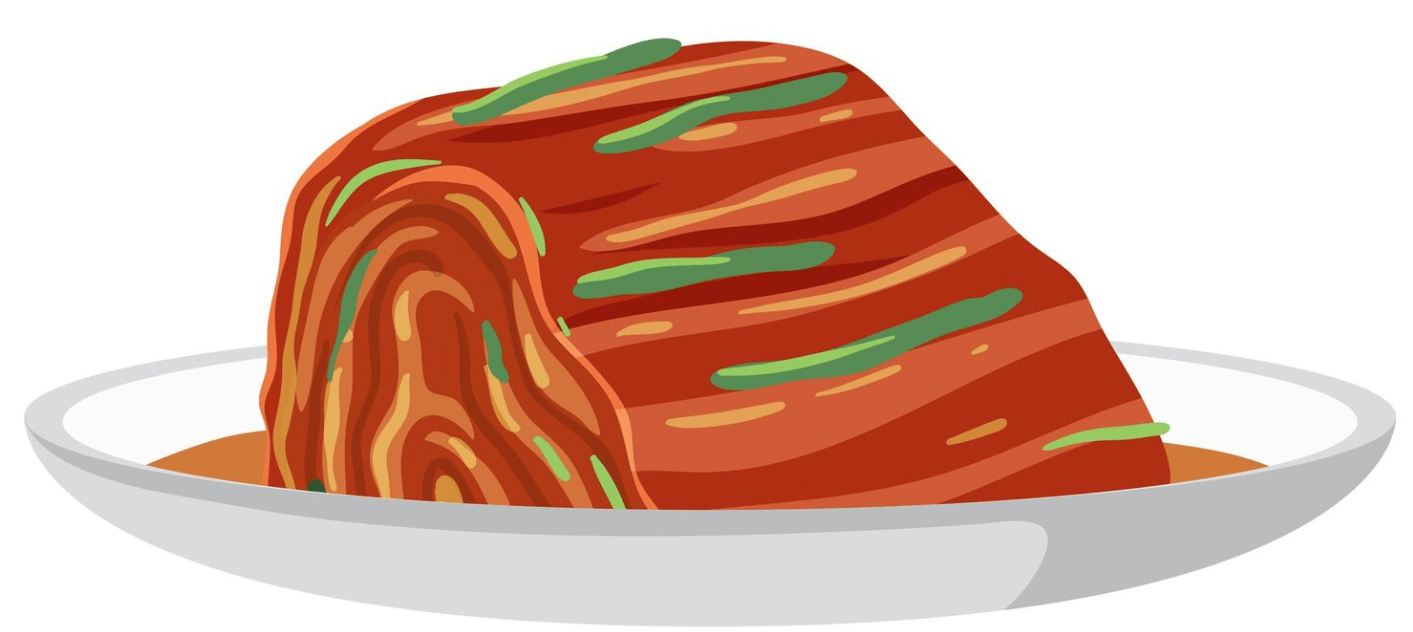 새로 한 김치를 담아 놓은 모습