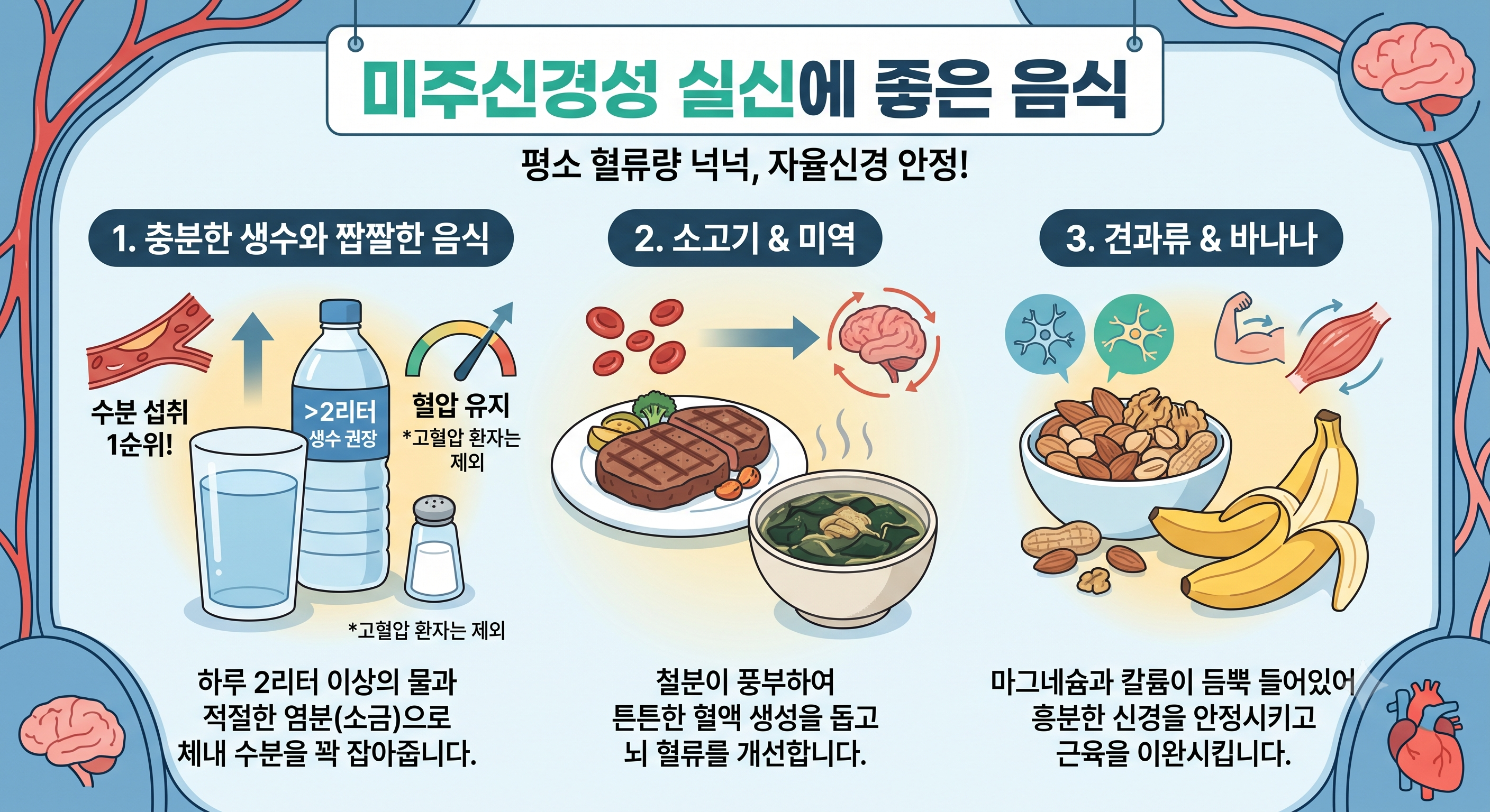 미주신경성 실신에 좋은 음식