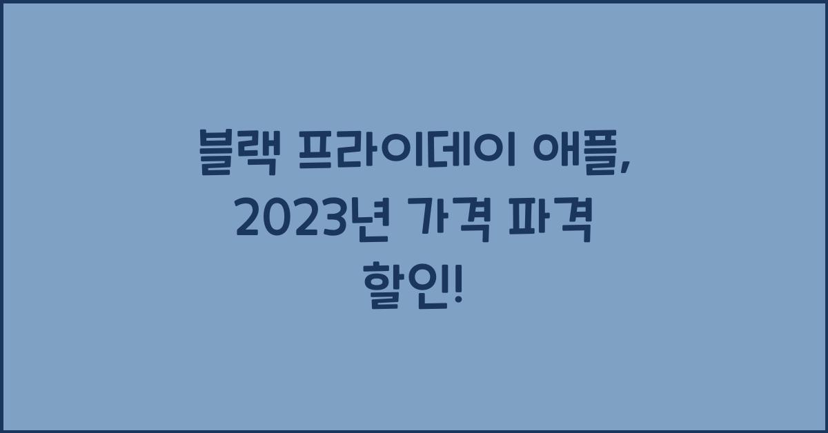 블랙 프라이데이 애플