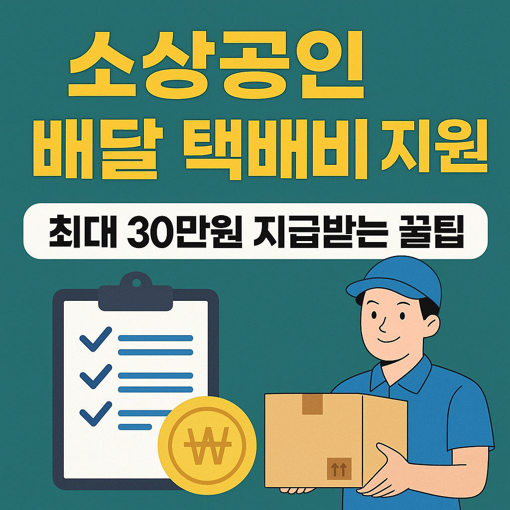소상공인 배달 택배비 지원 신청하기 최대 30만원