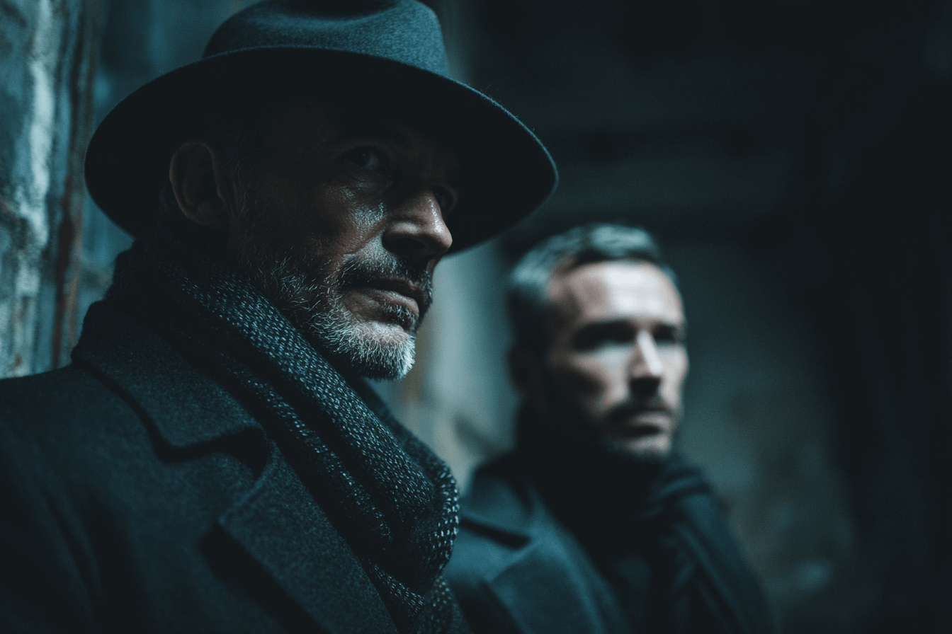 어두운-건물에서-수사중인-형사-이미지