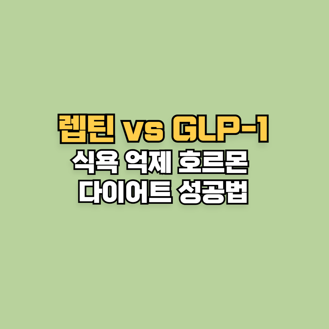 렙틴 vs GLP-1: 식욕 억제 호르몬 다이어트 성공법