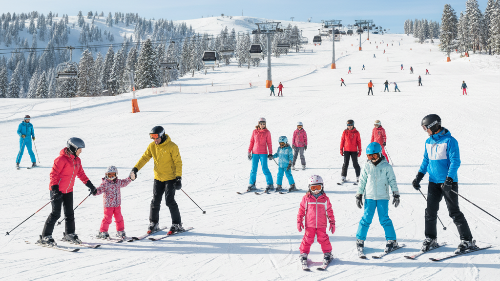 겨울 스키장 초보자 가이드 맞춤 코스 추천 가족 연인